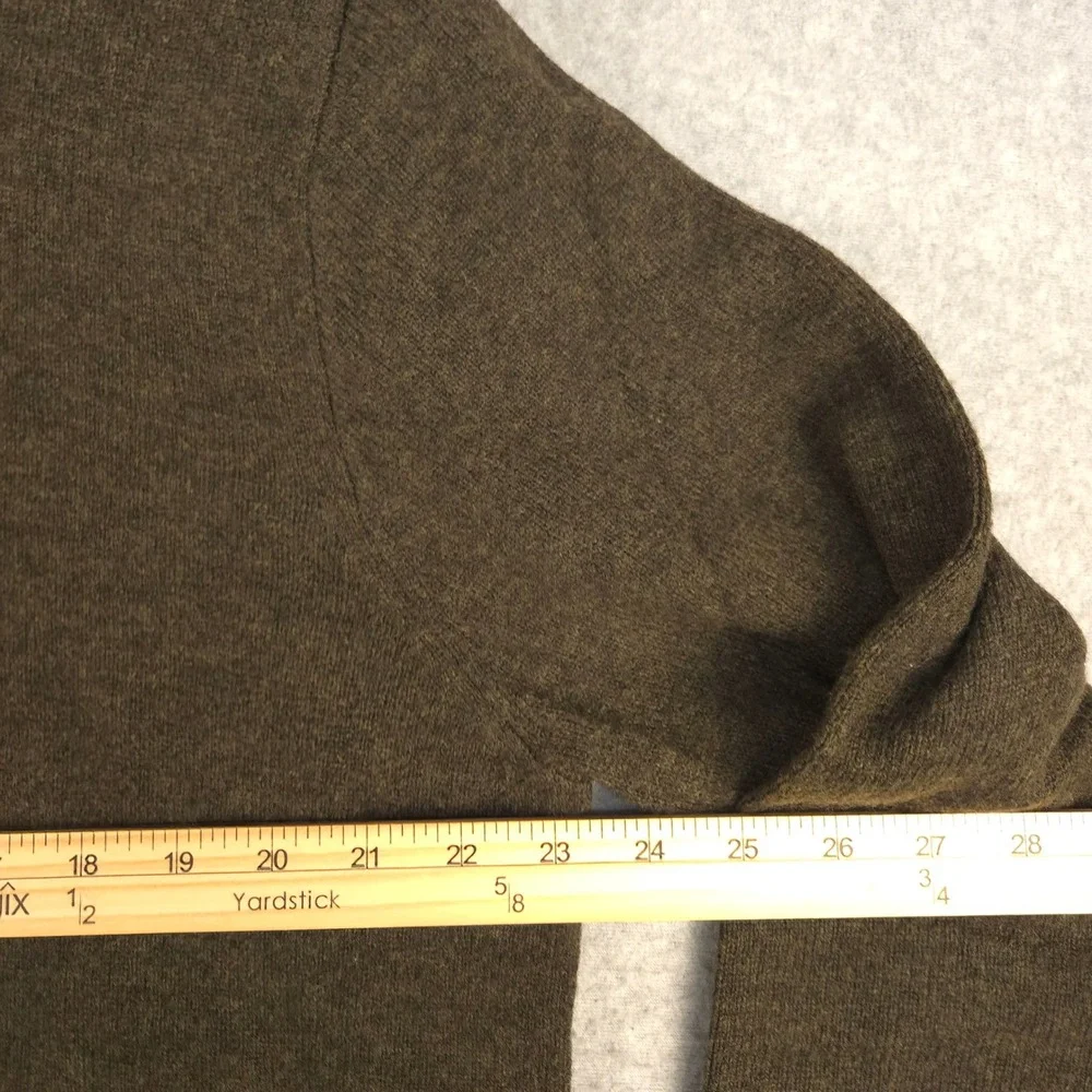 J. Crew Lambswool Sweater Shawl Collar Button Up Pullover Brown XL‎